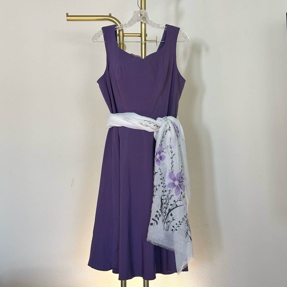CollectIf Ridley Swing Dress in Lilac 4X